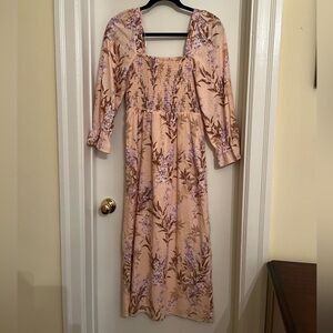 House of Harlow 1960 Floral Maxi Dress in Pink and Brown